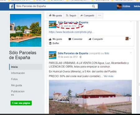 encontrar terreno facebook