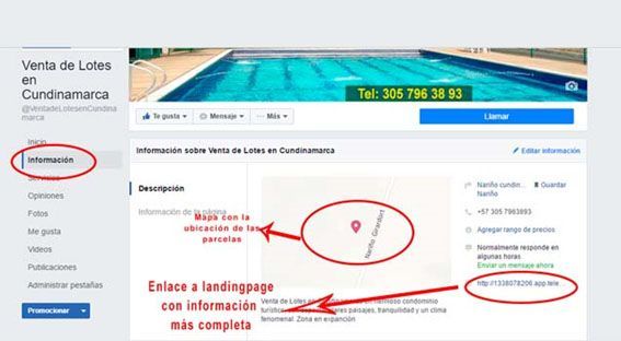encontrar terreno con facebook